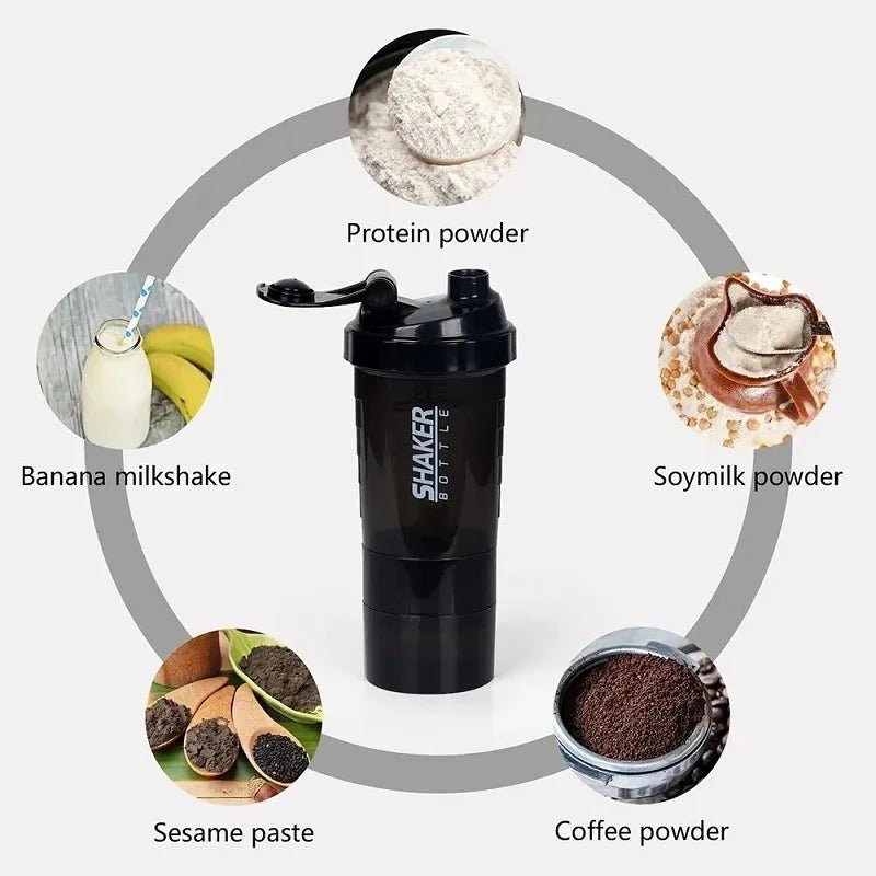 3 Layers Protein Bottle Shaker - THREADLIGHT