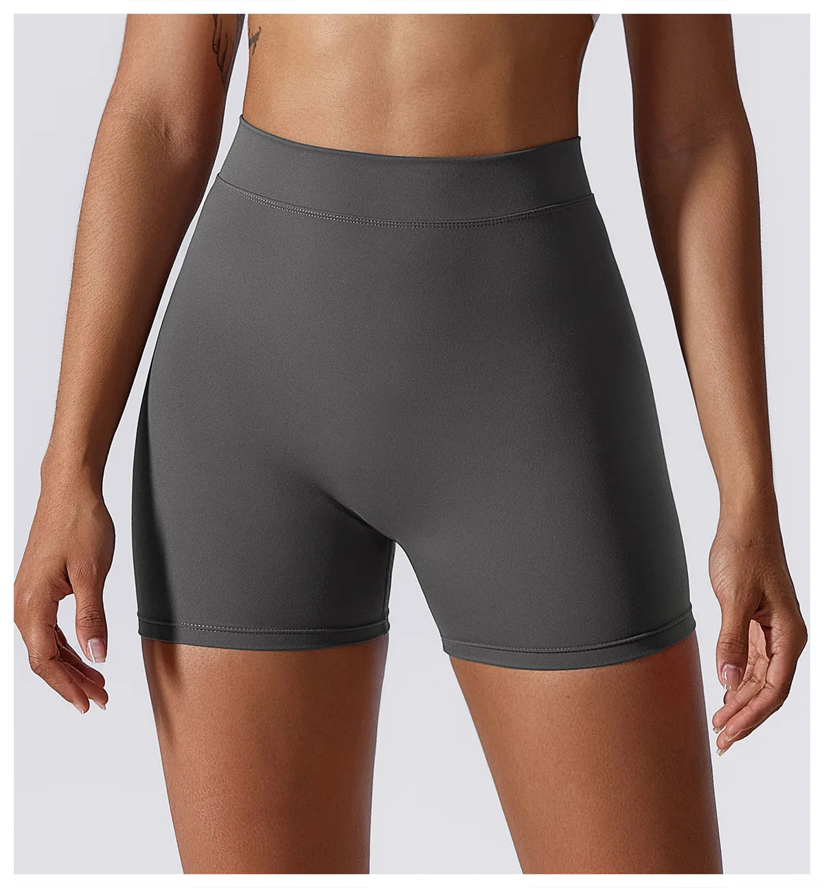 V Back Yoga Shorts For Women Push Up Scrunch Butt Activewear