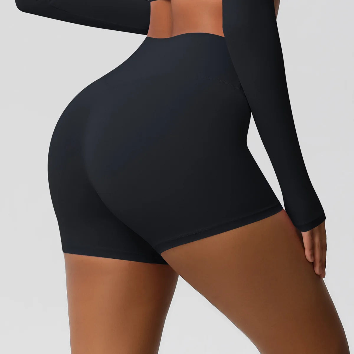 Women High Waist Yoga Shorts Butt Lifting for Gym Running Tummy Control Tights