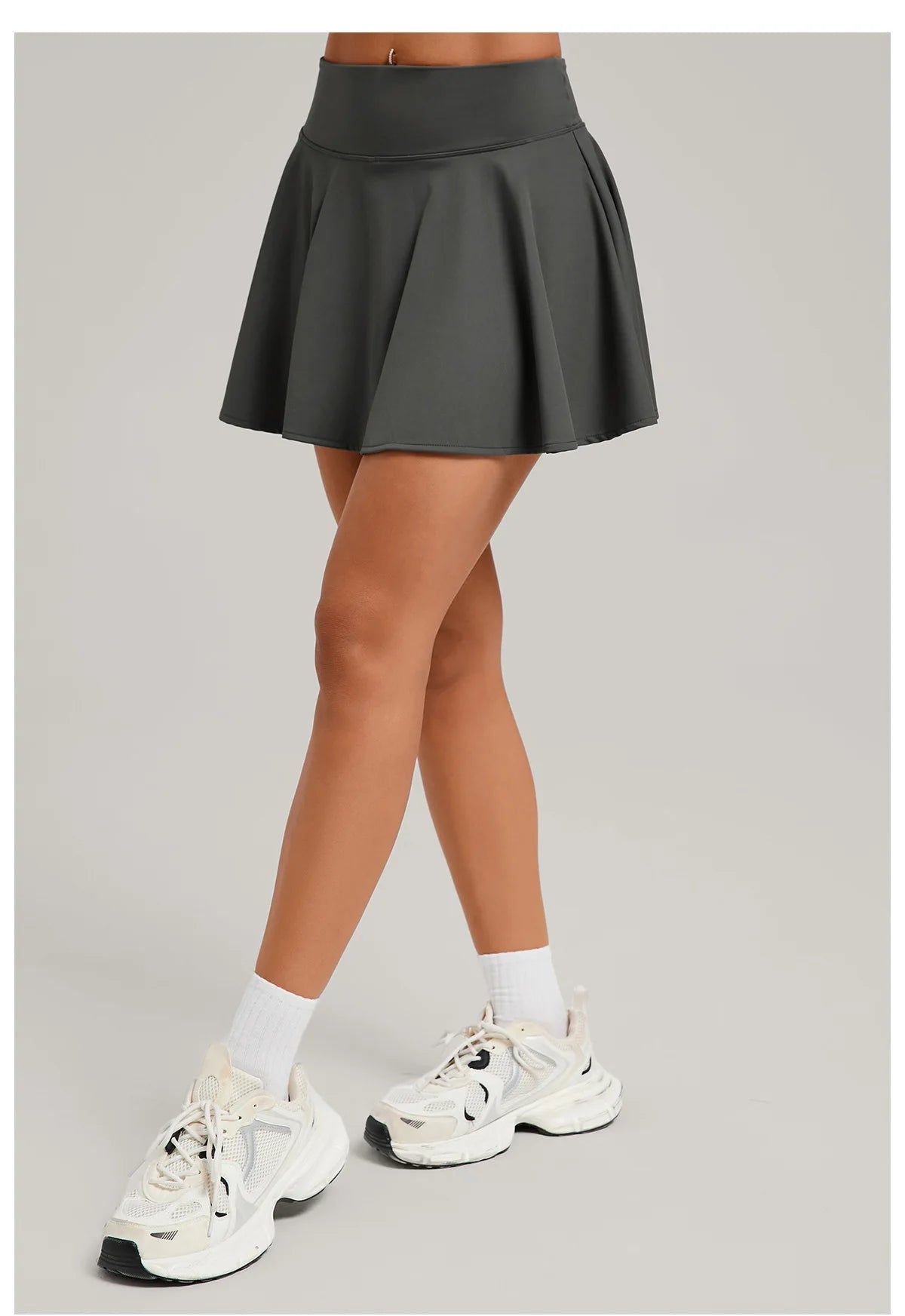 Womens High Waisted Sports Skirt With Pockets Breathable For Yoga Tennis Golf