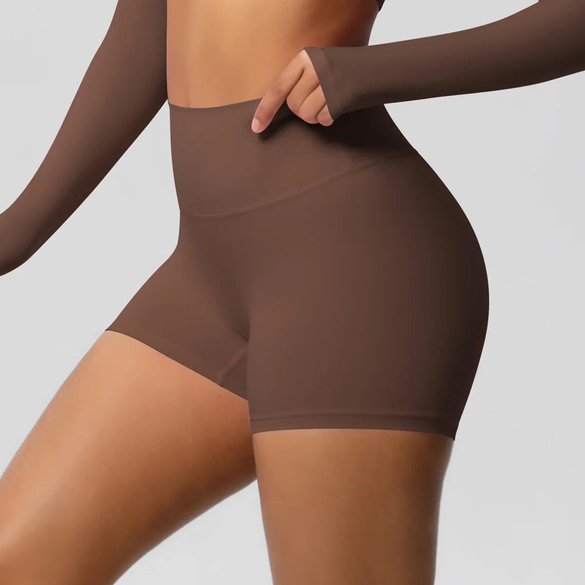 Women High Waist Yoga Shorts Butt Lifting for Gym Running Tummy Control Tights