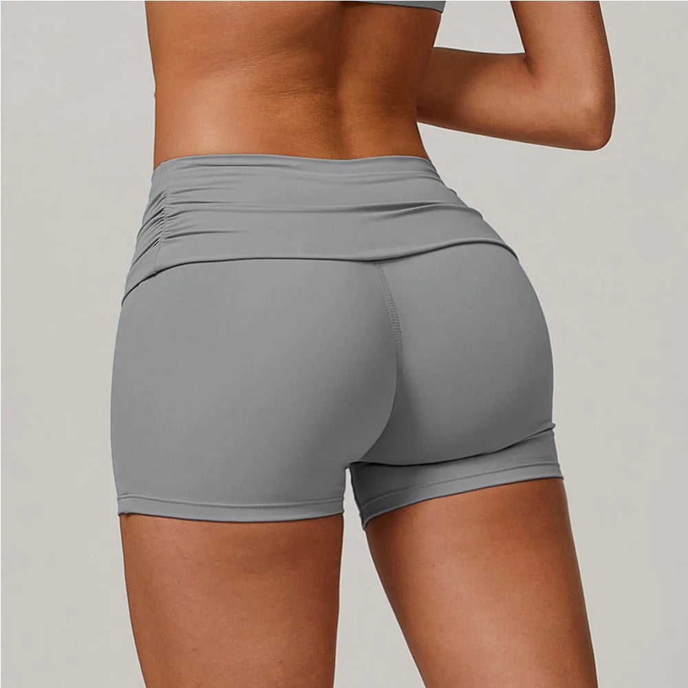 Women High Waist Sports Shorts Push Up Gym Running Cycling Yoga