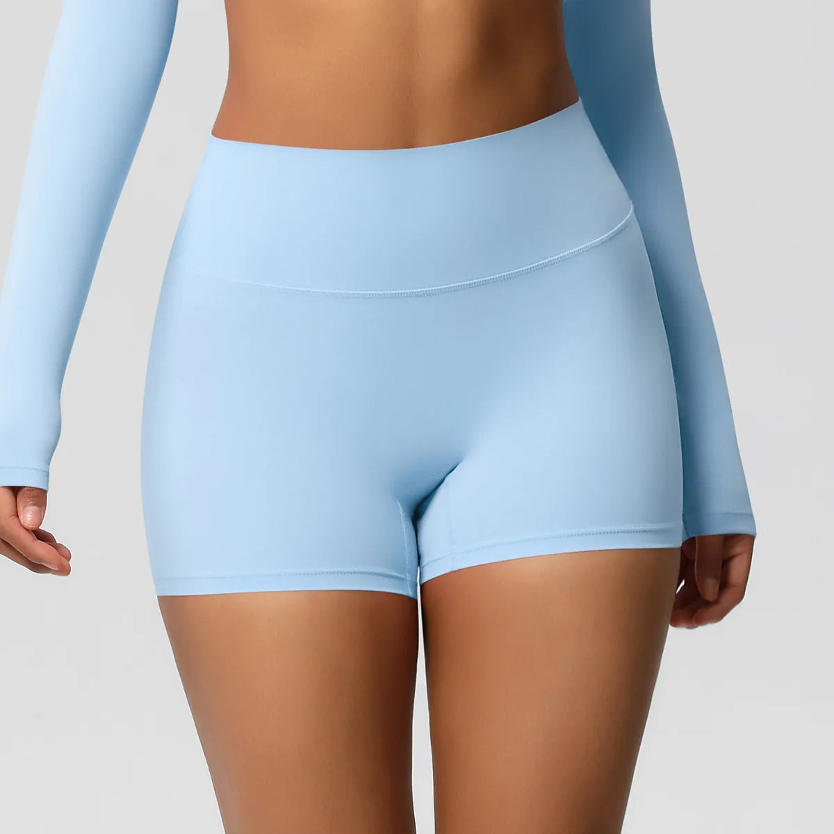 Women High Waist Yoga Shorts Butt Lifting for Gym Running Tummy Control Tights