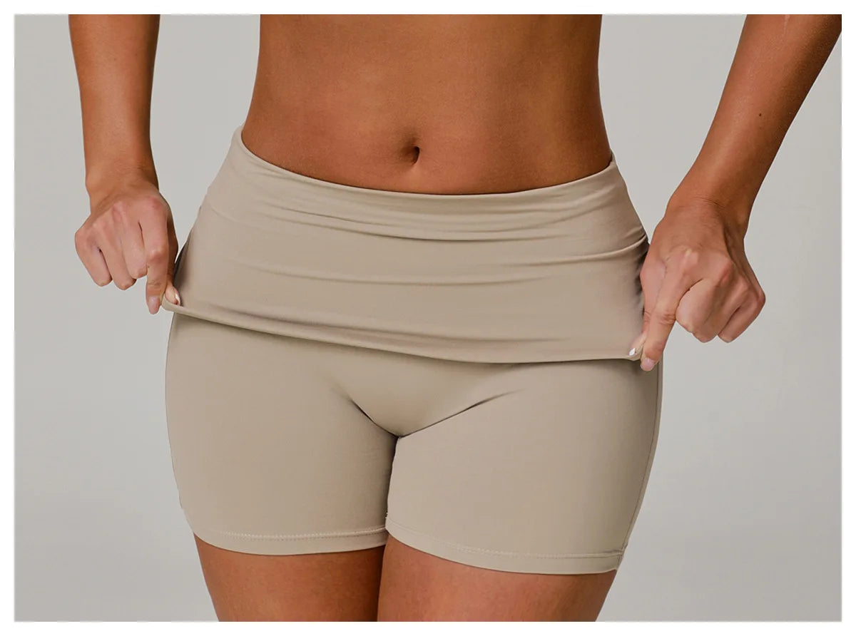 Women High Waist Sports Shorts Push Up Gym Running Cycling Yoga