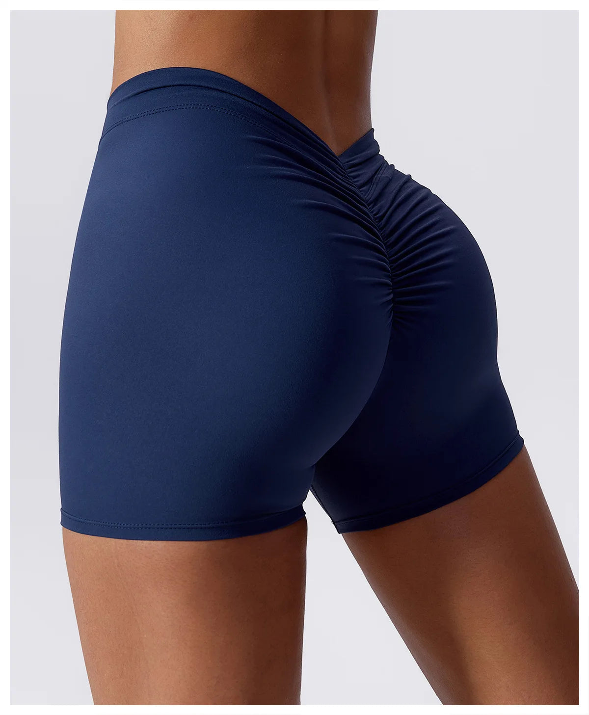 V Back Yoga Shorts For Women Push Up Scrunch Butt Activewear