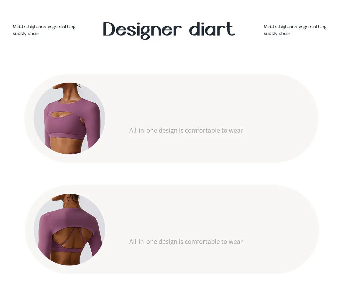 Womens Long Sleeve Yoga Camisole With Shawl Top For Fitness And Running