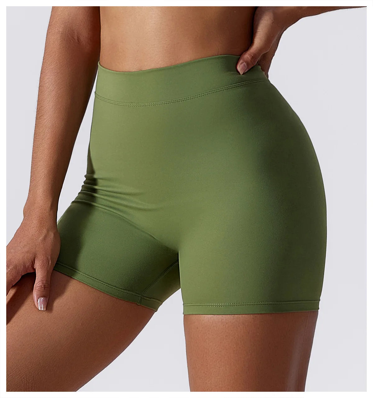 V Back Yoga Shorts For Women Push Up Scrunch Butt Activewear