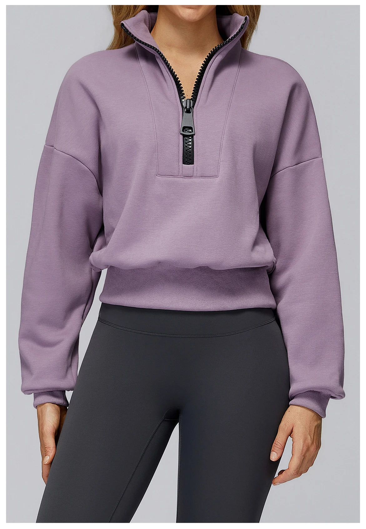 Women's Windproof Winter Hoodie With Stand Collar Yoga And Outdoor Activities