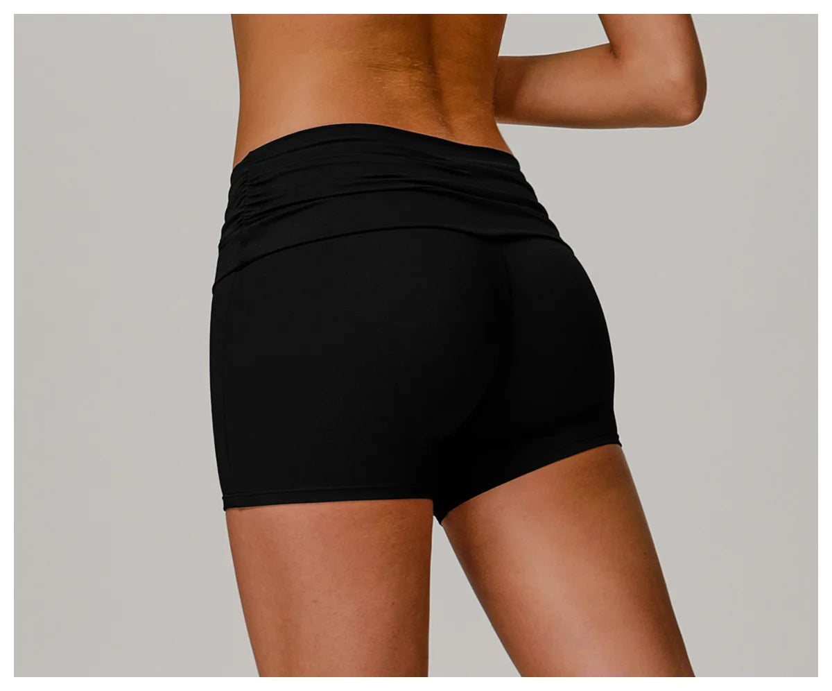 Women High Waist Sports Shorts Push Up Gym Running Cycling Yoga