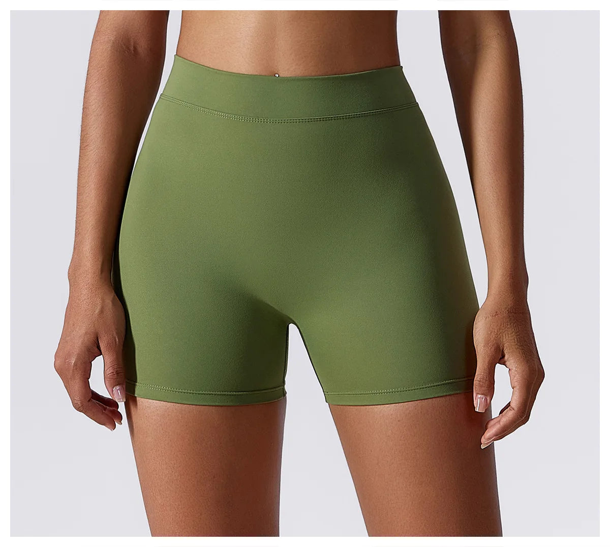 V Back Yoga Shorts For Women Push Up Scrunch Butt Activewear