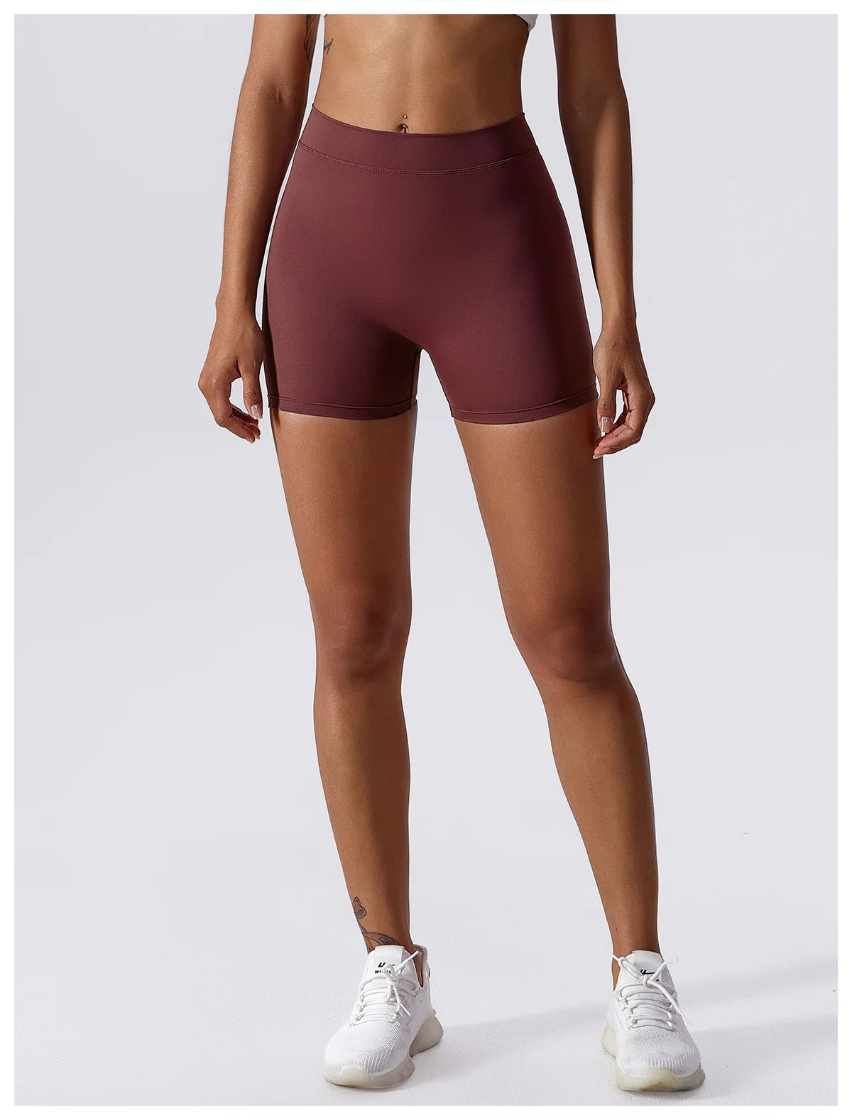 V Back Yoga Shorts For Women Push Up Scrunch Butt Activewear