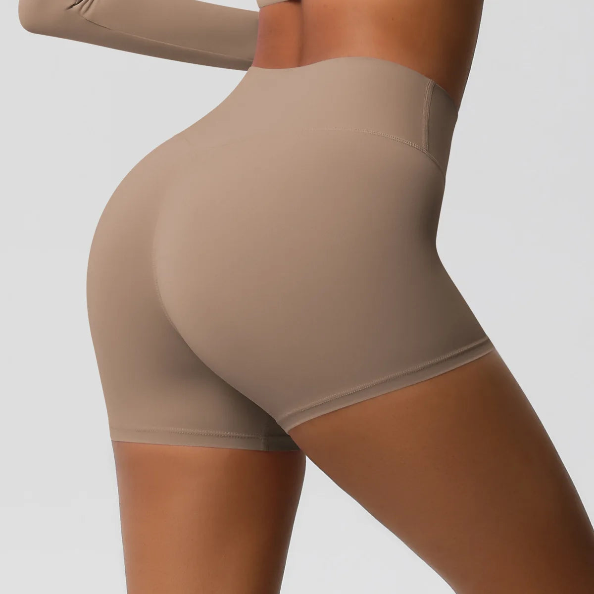 Women High Waist Yoga Shorts Butt Lifting for Gym Running Tummy Control Tights