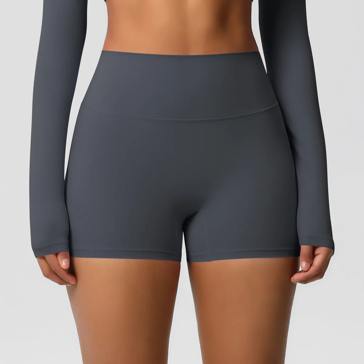 Women High Waist Yoga Shorts Butt Lifting for Gym Running Tummy Control Tights