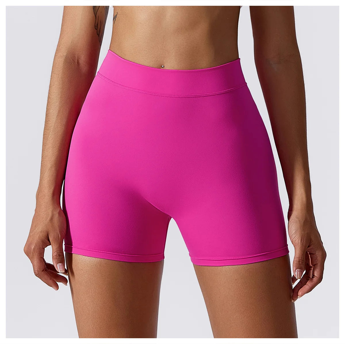 V Back Yoga Shorts For Women Push Up Scrunch Butt Activewear