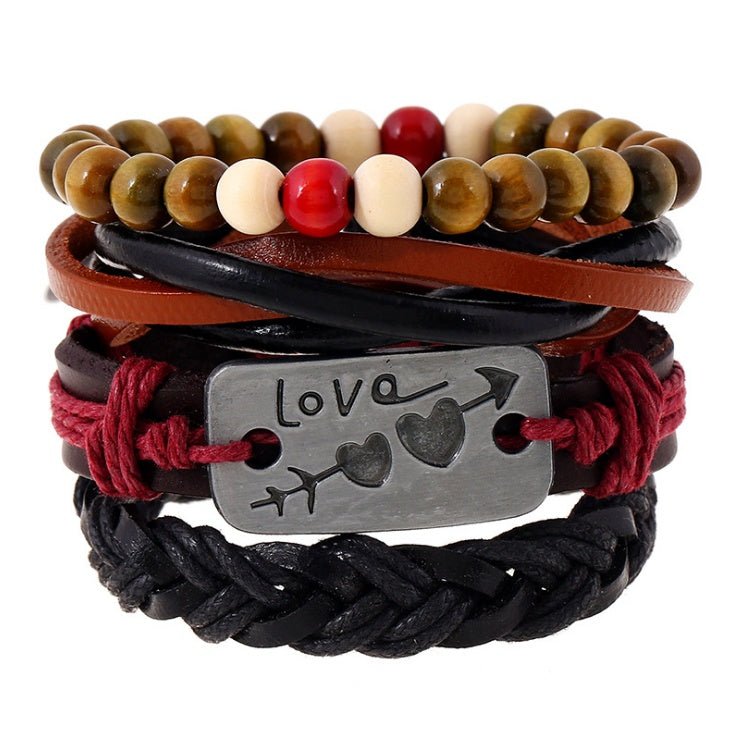 Beaded Leather Bracelet - THREADLIGHT