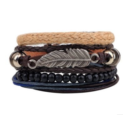 Beaded Leather Bracelet - THREADLIGHT