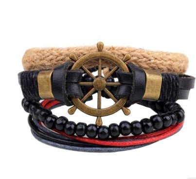 Beaded Leather Bracelet - THREADLIGHT