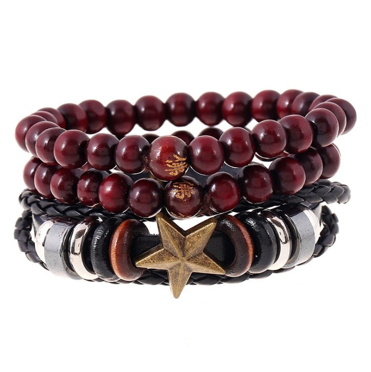 Beaded Leather Bracelet - THREADLIGHT