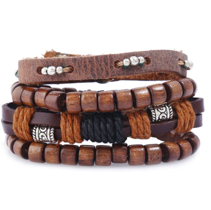 Beaded Leather Bracelet - THREADLIGHT