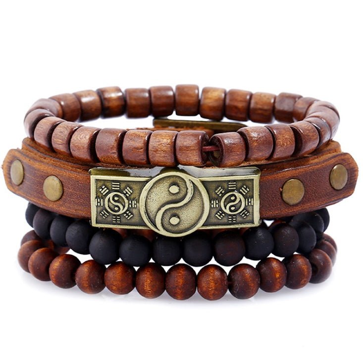 Beaded Leather Bracelet - THREADLIGHT