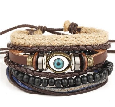 Beaded Leather Bracelet - THREADLIGHT
