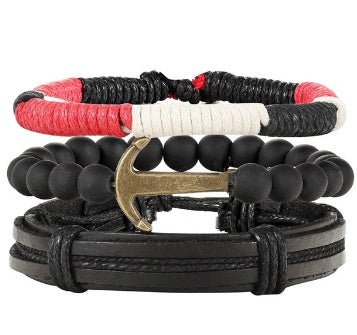 Beaded Leather Bracelet - THREADLIGHT