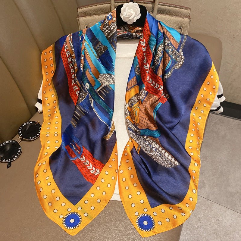 Fashion Silk Scarves Female Printing Hijab - THREADLIGHT
