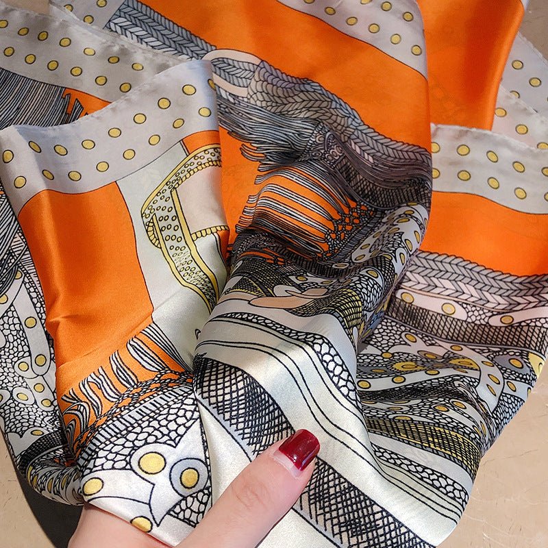 Fashion Silk Scarves Female Printing Hijab - THREADLIGHT