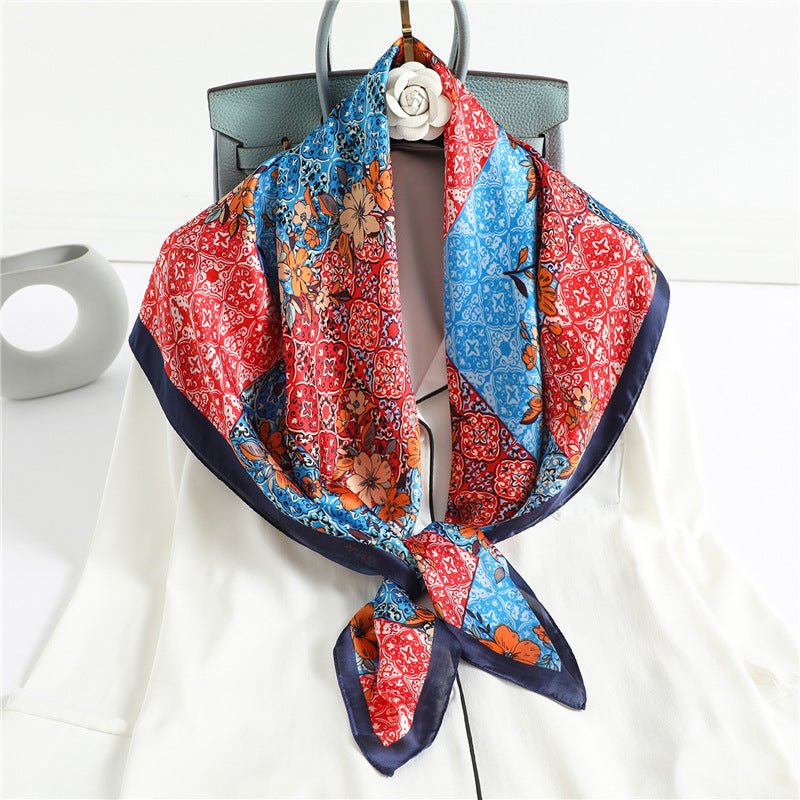 Fashion Silk Scarves Female Printing Hijab - THREADLIGHT