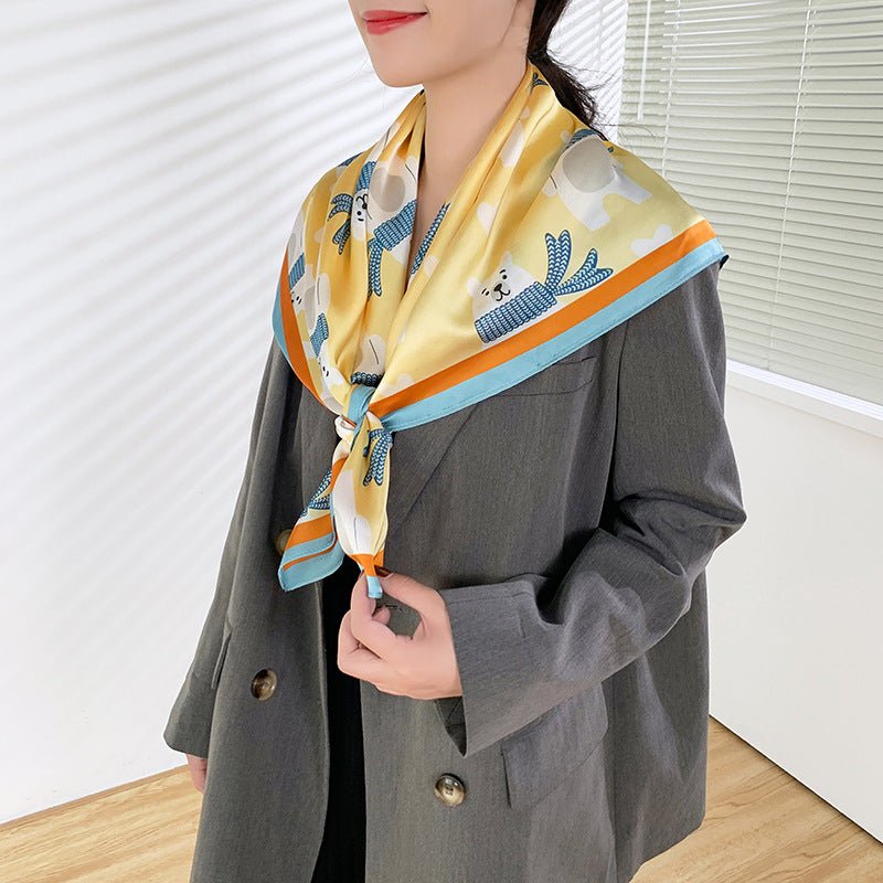 Fashion Silk Scarves Female Printing Hijab - THREADLIGHT