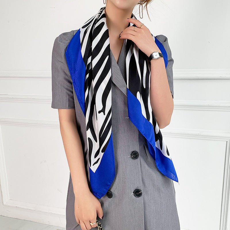 Fashion Silk Scarves Female Printing Hijab - THREADLIGHT
