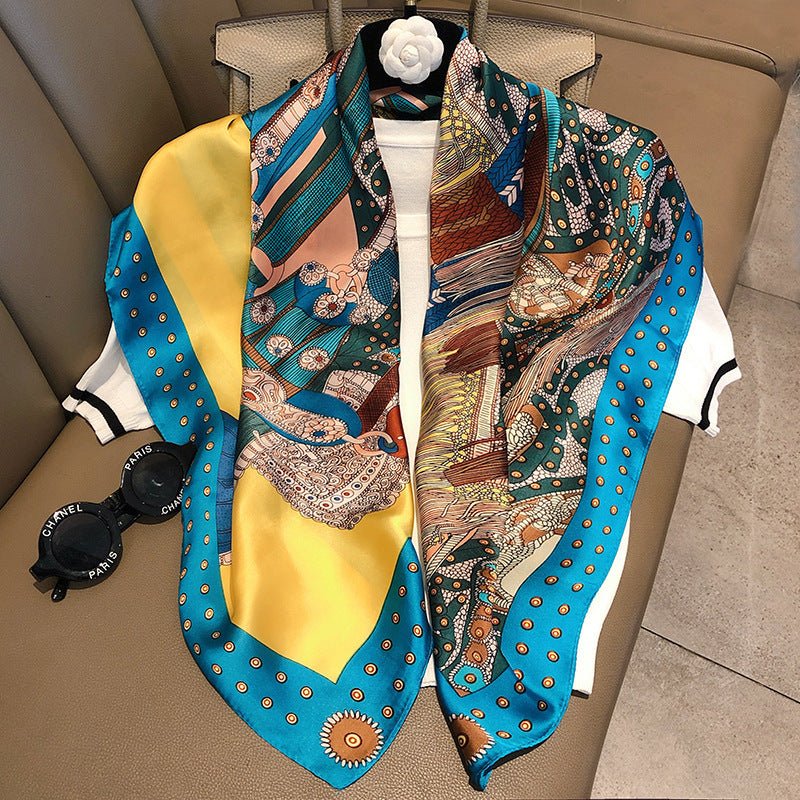 Fashion Silk Scarves Female Printing Hijab - THREADLIGHT