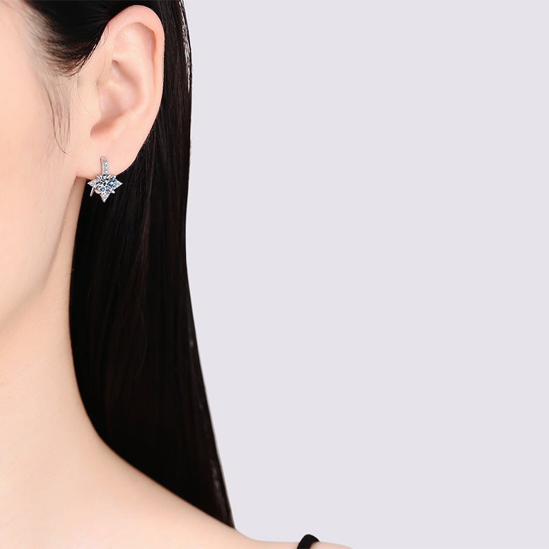 Female Light Luxury Temperament Octagonal Star Earrings - THREADLIGHT
