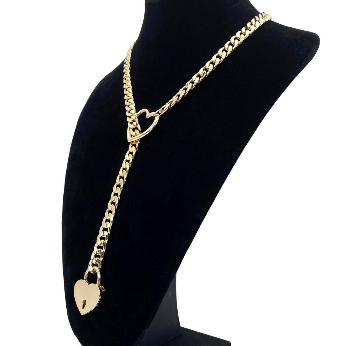 Heart O - Ring Cuban Chain Necklace - THREADLIGHT