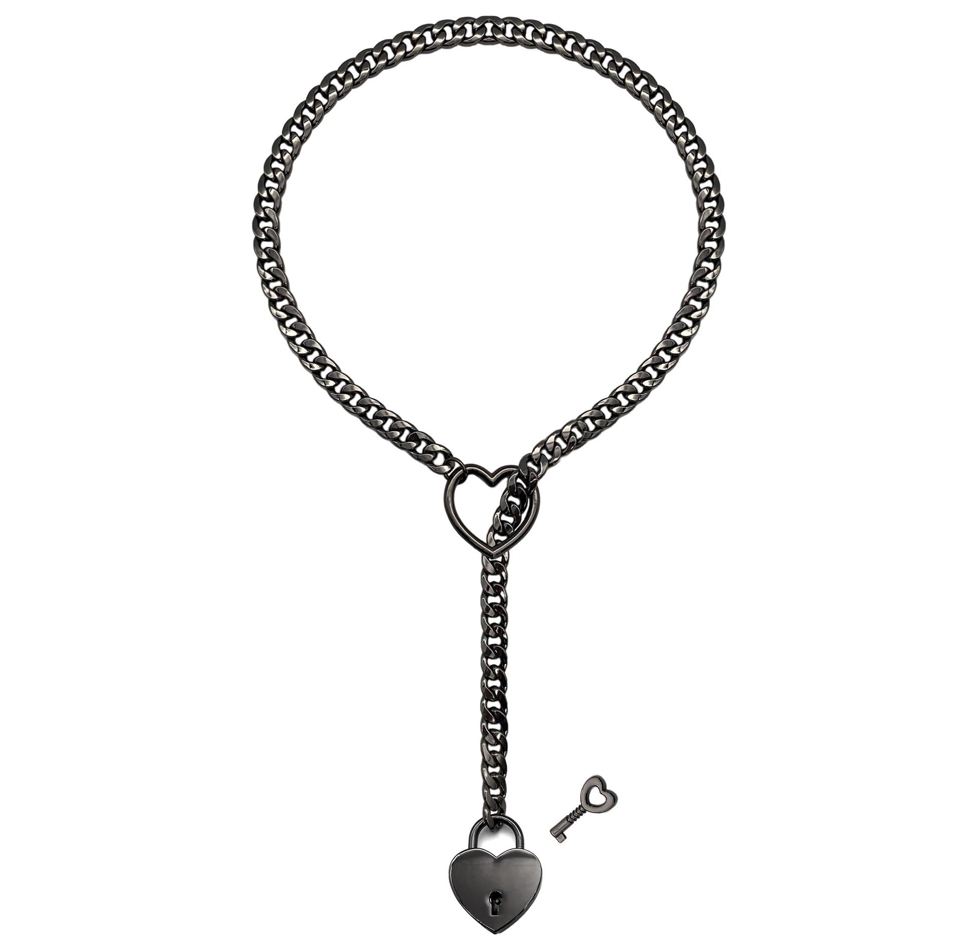 Heart O - Ring Cuban Chain Necklace - THREADLIGHT