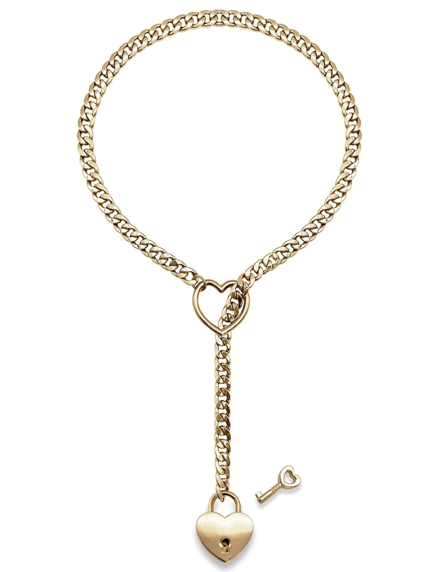 Heart O - Ring Cuban Chain Necklace - THREADLIGHT