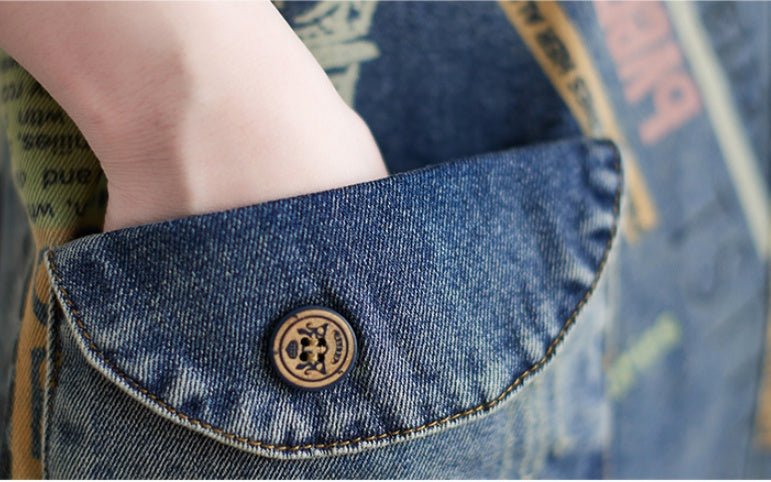 Literary Retro Large Size Jean Suspenders - THREADLIGHT