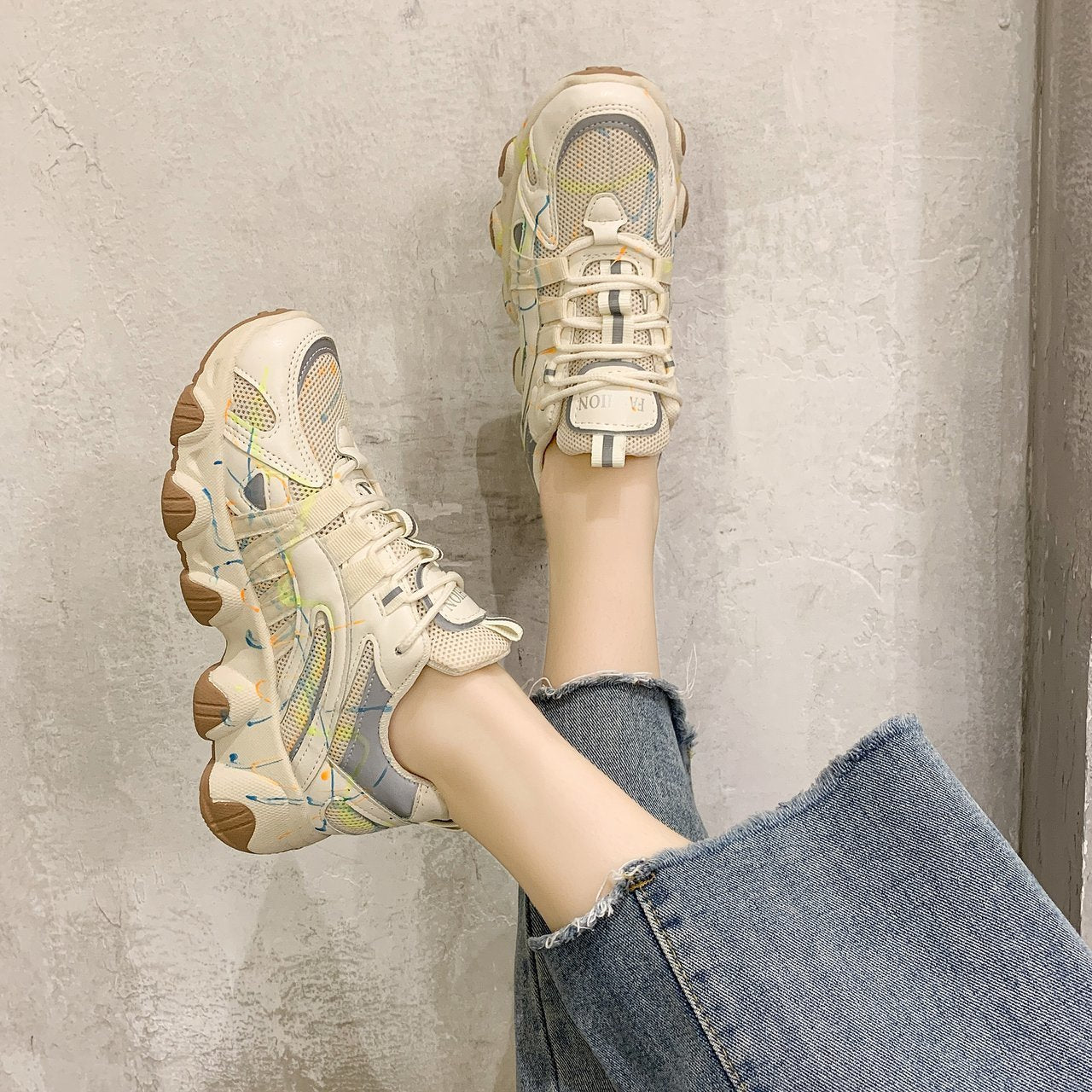 Luminous super fire daddy shoes women trend sneakers - THREADLIGHT