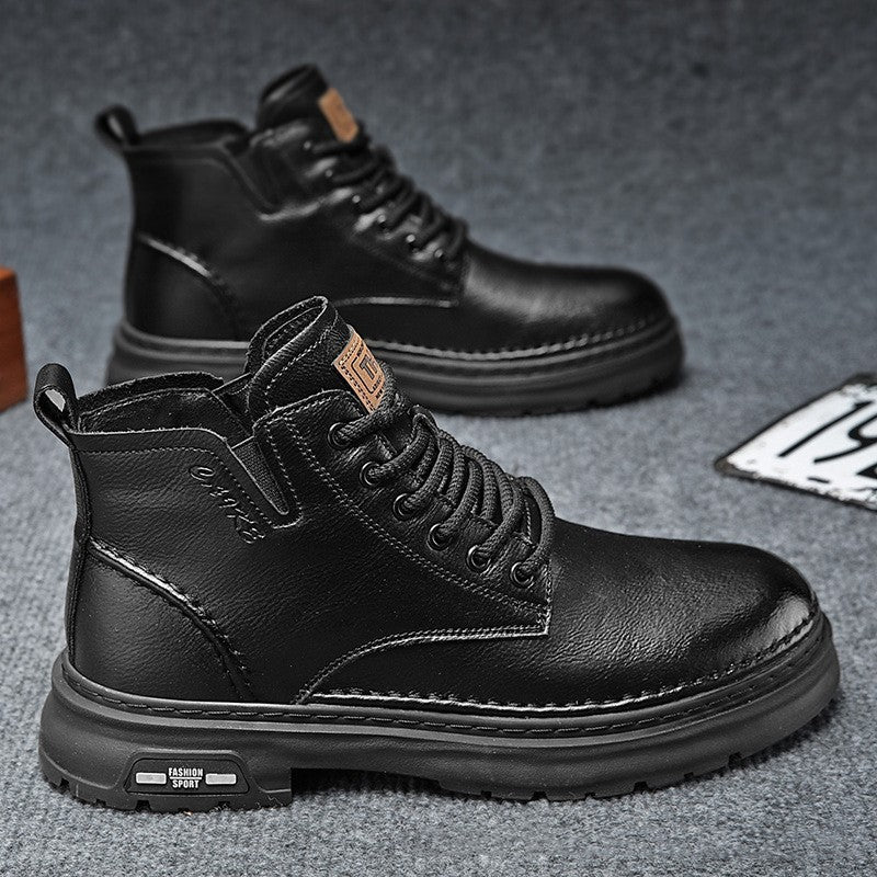 Martin Boots Thick - soled Mid - top Retro Easy Matching Casual - THREADLIGHT