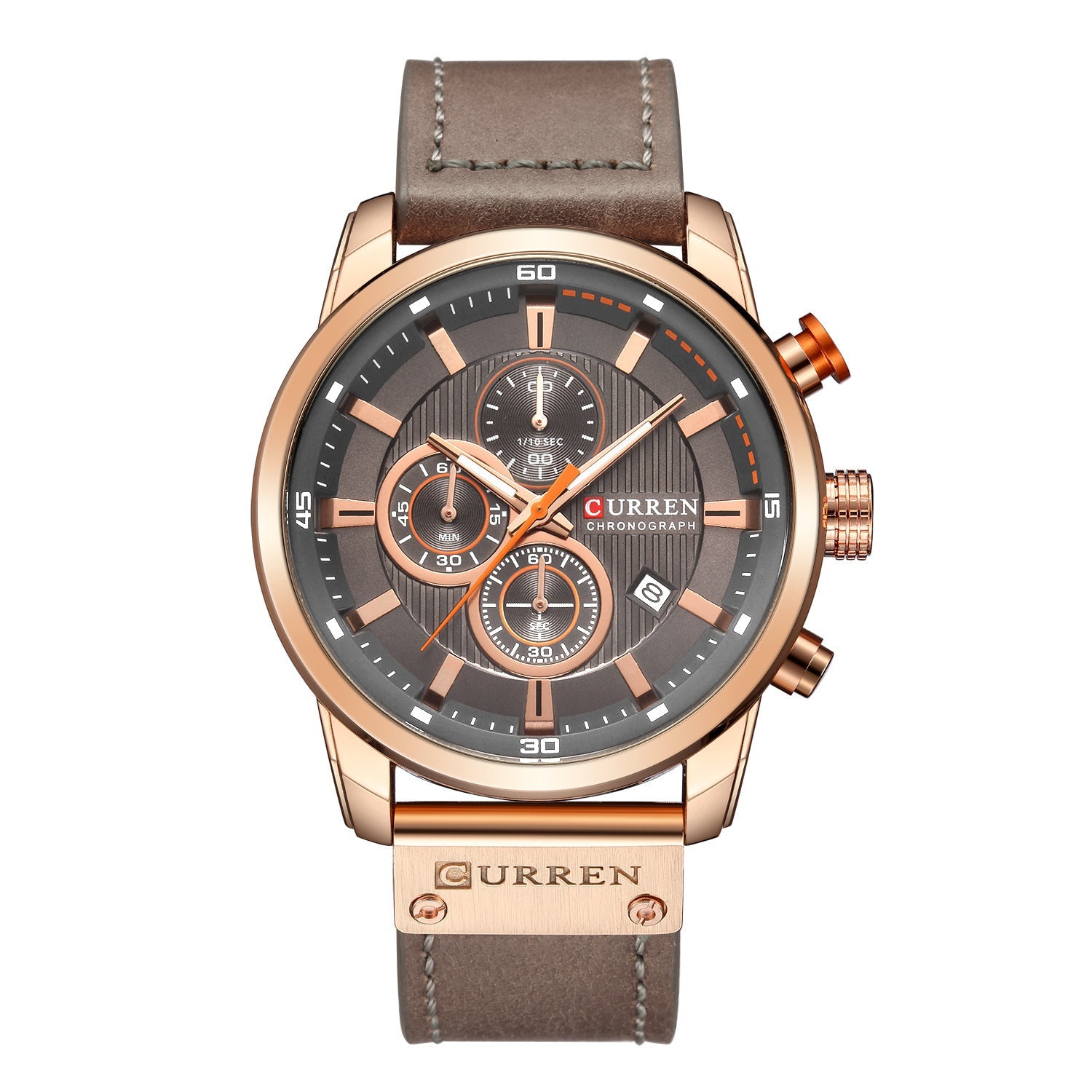 Men Waterproof Chronograph Sport Military Male Clock Top Brand Luxury Leather Man Wristwatch - THREADLIGHT