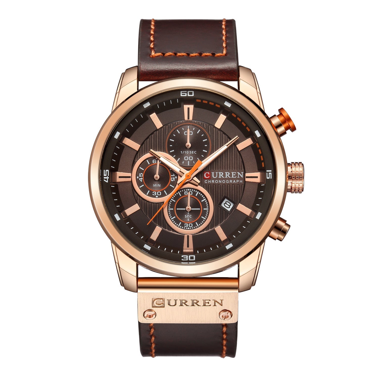 Men Waterproof Chronograph Sport Military Male Clock Top Brand Luxury Leather Man Wristwatch - THREADLIGHT