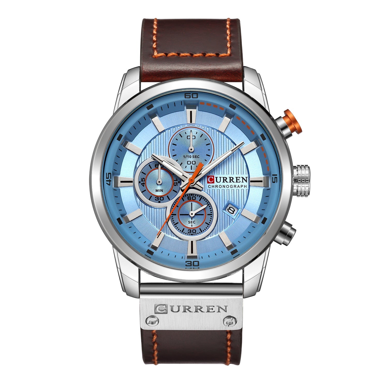 Men Waterproof Chronograph Sport Military Male Clock Top Brand Luxury Leather Man Wristwatch - THREADLIGHT