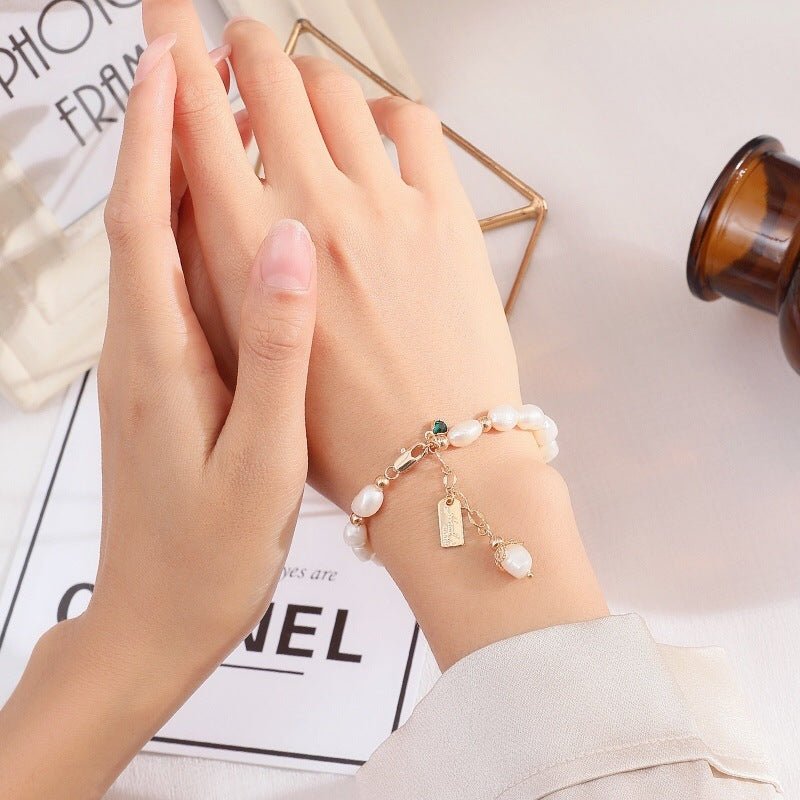 Natural Zircon Pearl Bracelet Ins Fashion Luxury Jewelry - THREADLIGHT