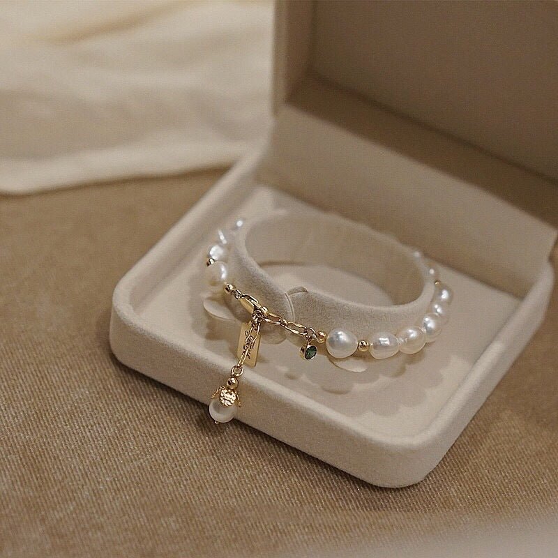 Natural Zircon Pearl Bracelet Ins Fashion Luxury Jewelry - THREADLIGHT