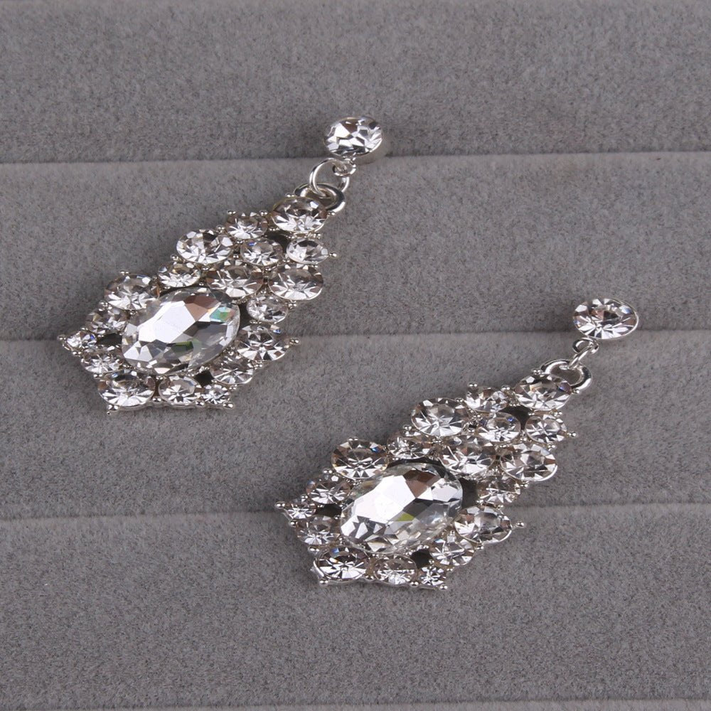 Necklace Alloy Diamond Large Crystal Jewelry Set - THREADLIGHT