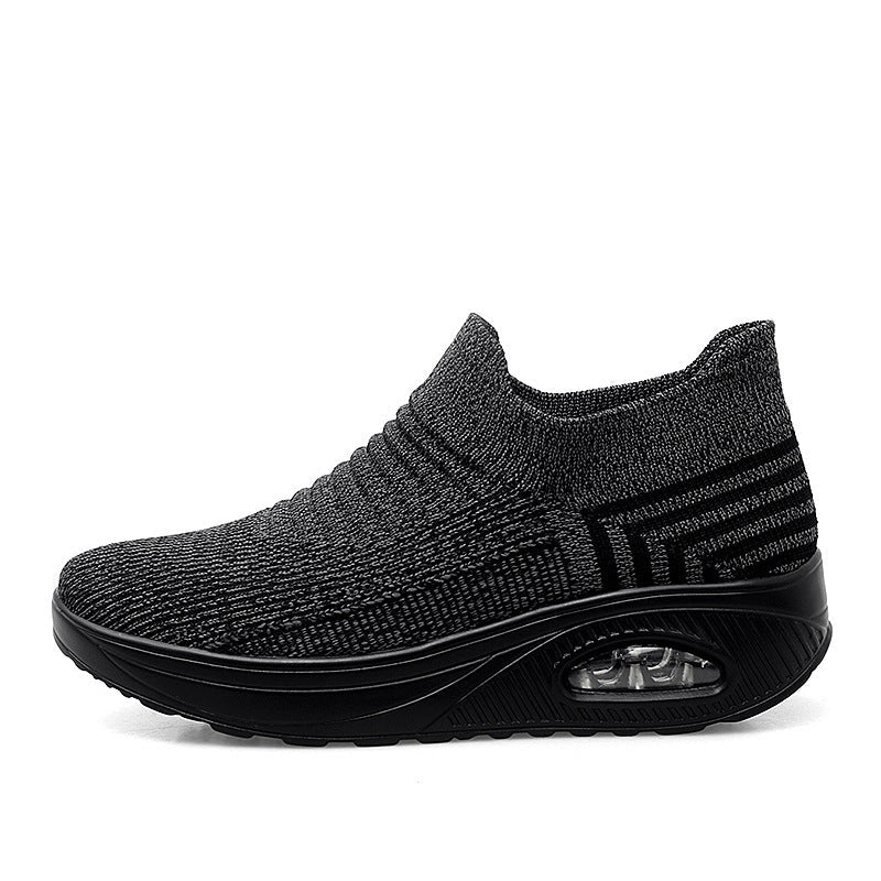Slip - on Lazy Shoes Flying Woven Shaking Shoes Women - THREADLIGHT