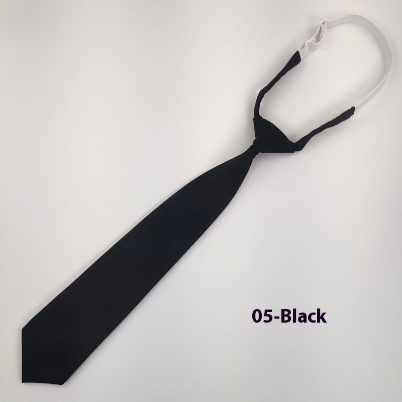 Solid Color Navy Blue Tie Men's Tie - THREADLIGHT