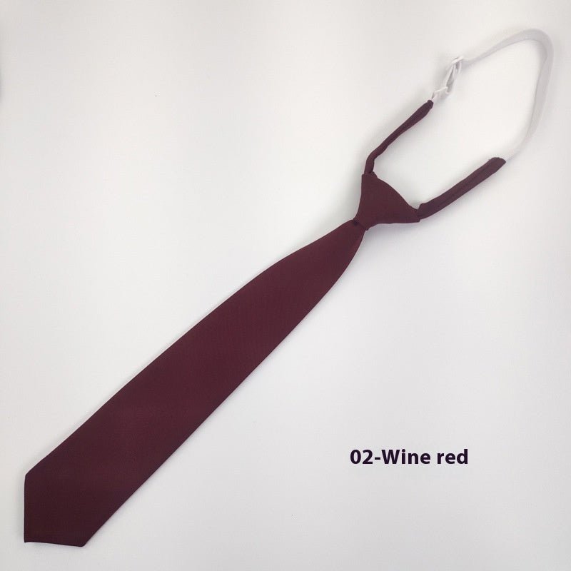 Solid Color Navy Blue Tie Men's Tie - THREADLIGHT