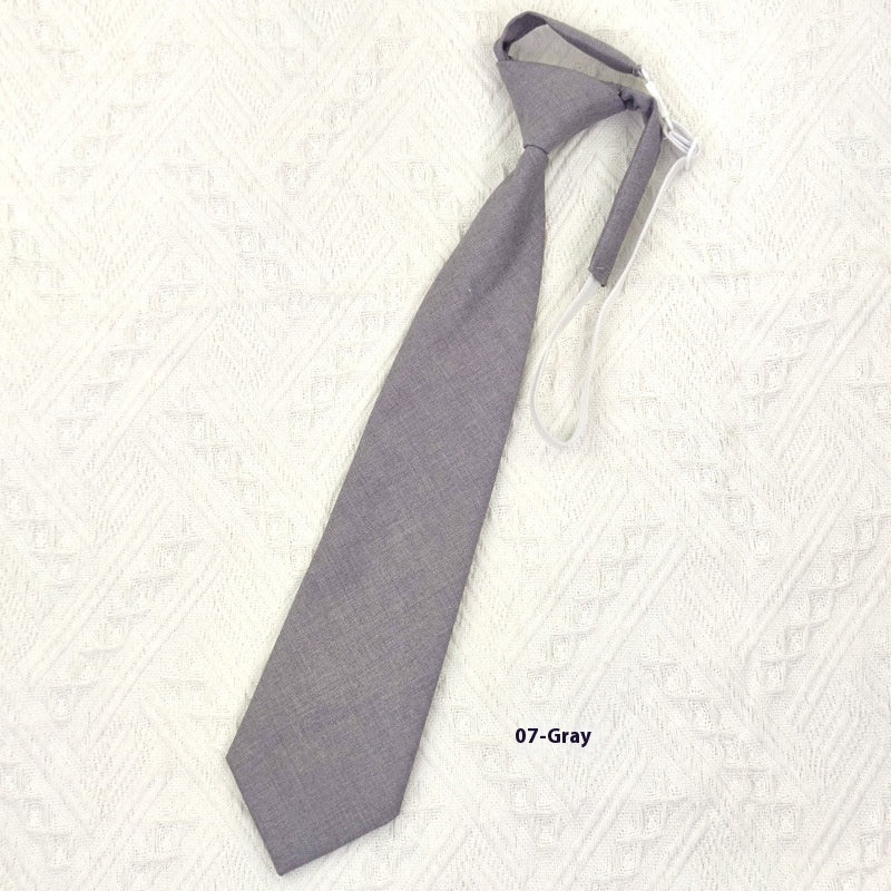 Solid Color Navy Blue Tie Men's Tie - THREADLIGHT