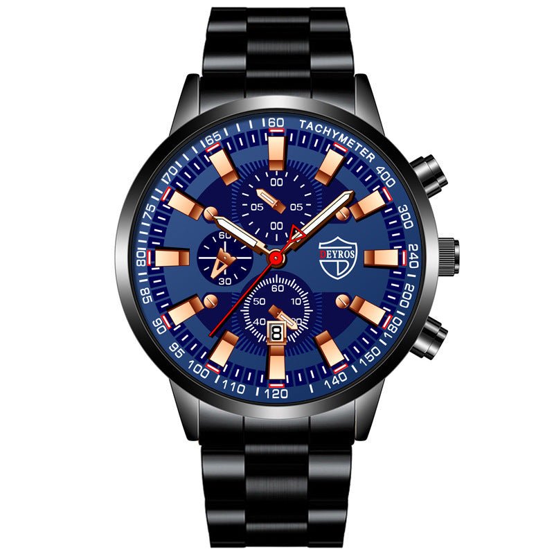 Stainless Steel Luminous Quartz Wristwatch For Men - THREADLIGHT
